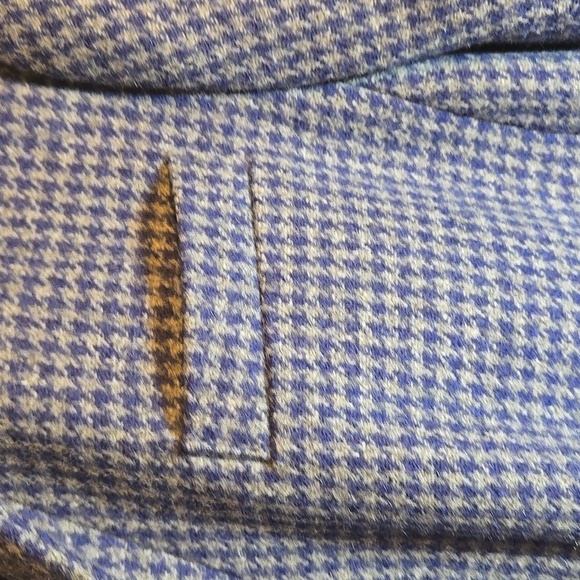  Lands' End Wool Houndstooth Crest Button Pocket Lined Jacket Blazer NWOT - Picture 4 of 14